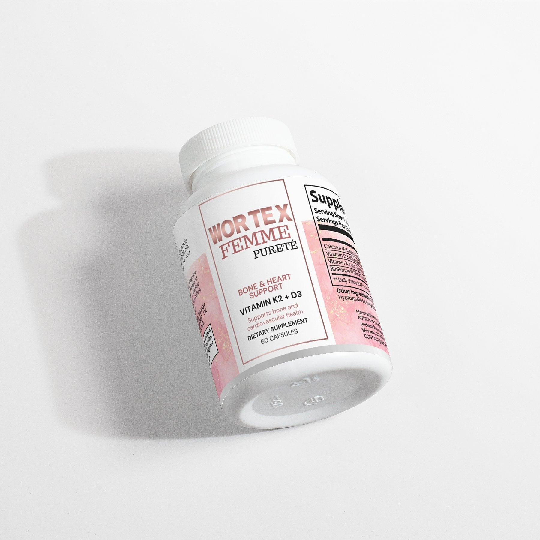 "Bone and Heart Support – Strengthen Bones & Boost Heart Health with D3 & K2" - Wortex Nutrition