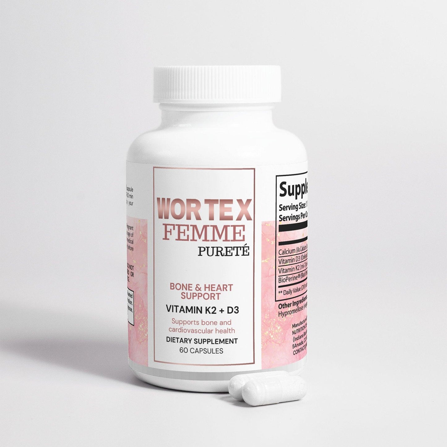 "Bone and Heart Support – Strengthen Bones & Boost Heart Health with D3 & K2" - Wortex Nutrition