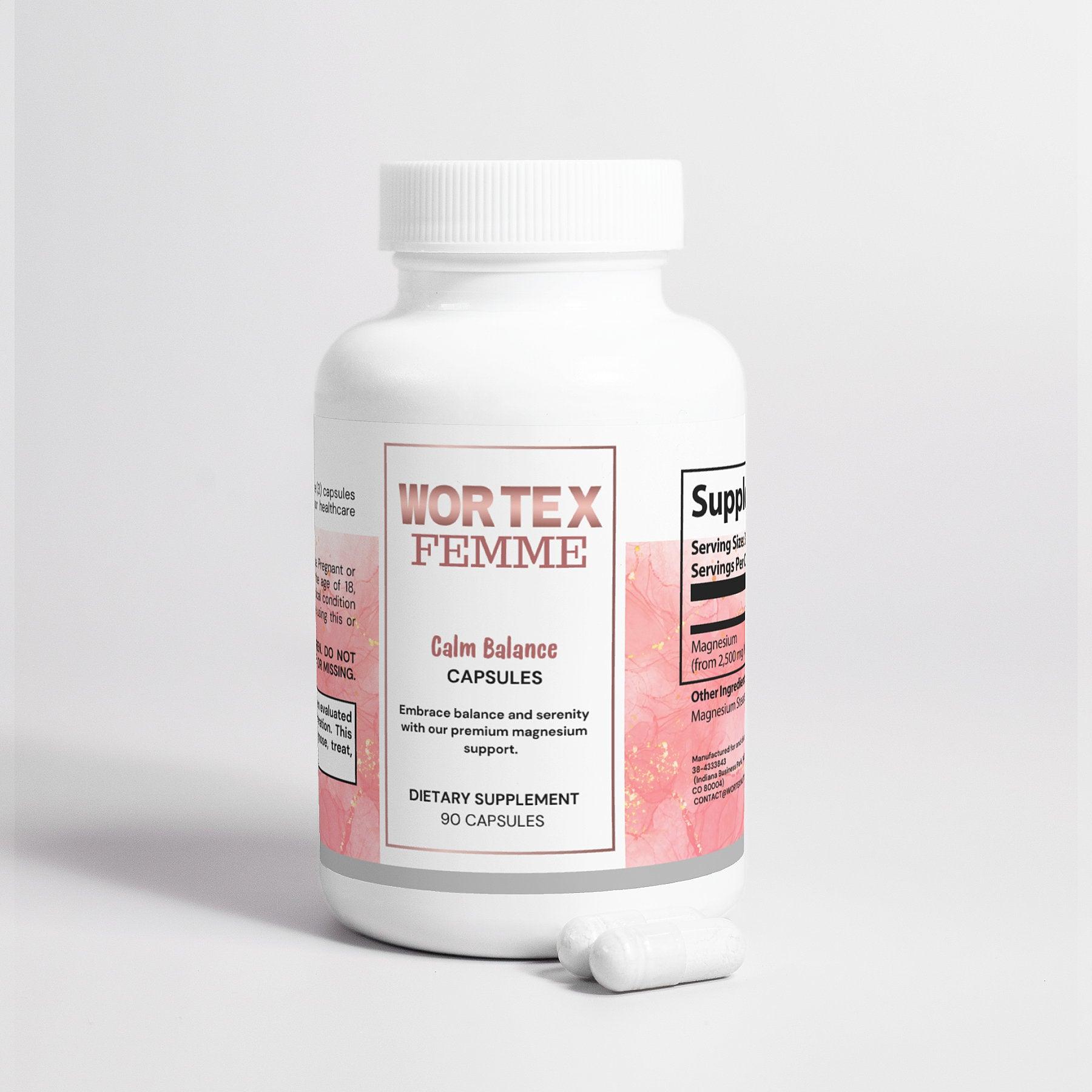 Calm Balance – Magnesium Glycinate for Stress Relief, Better Sleep & Heart Health - Wortex Nutrition