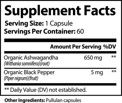 Ashwagandha Max Organic - Wortex Nutrition