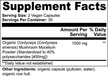 Vital Harmony ORGANIC Cordyceps - Wortex Nutrition
