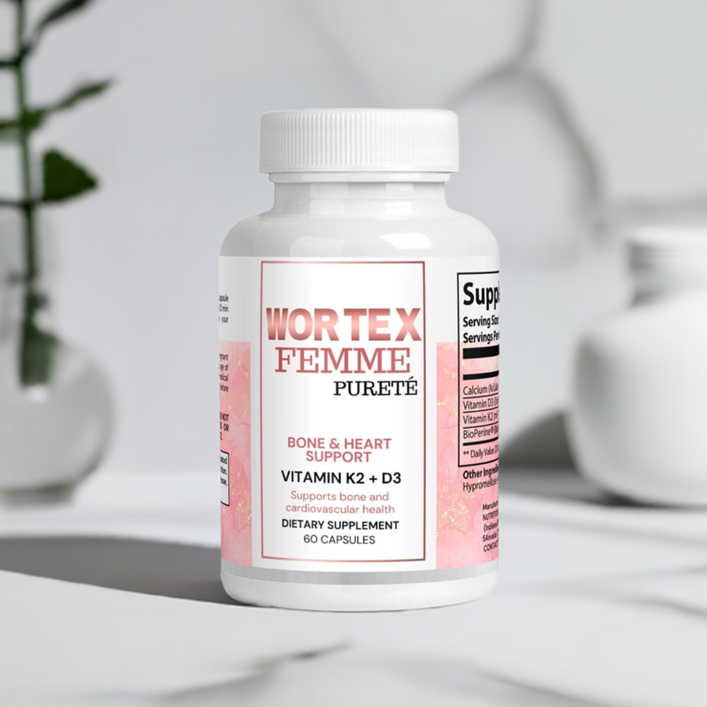"Bone and Heart Support – Strengthen Bones & Boost Heart Health with D3 & K2" - Wortex Nutrition